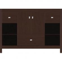 Strasser Woodenwork 50.452 - 48 X 18.5 X 34.5 Alki Cafe Vanity Slab Choc Cherry Sb