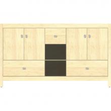 Strasser Woodenwork 50.355 - 60 X 21 X 34.5 Alki Cafe Vanity Slab Nat Maple Db