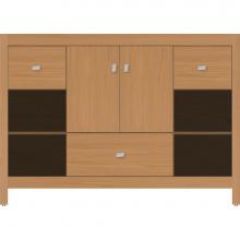 Strasser Woodenwork 50.700 - 48 X 18.5 X 34.5 Alki Cafe Vanity Slab Nat Oak Sb