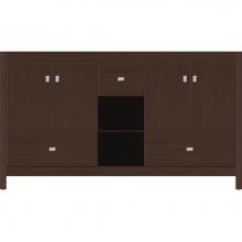 Strasser Woodenwork 55.435 - 60 X 21 X 34.5 Alki Cafe Vanity Slab Choc Oak Db