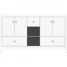 Strasser Woodenwork 50.464 - 60 X 21 X 34.5 Alki Cafe Vanity Slab Sat White Db