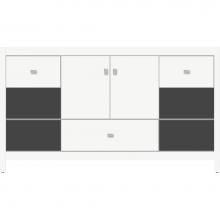 Strasser Woodenwork 50.470 - 60 X 21 X 34.5 Alki Cafe Vanity Slab Sat White Sb