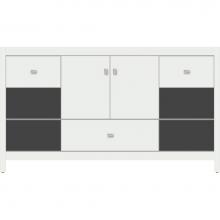 Strasser Woodenwork 55.527 - 60 X 21 X 34.5 Alki Cafe Vanity Slab Powder Grey Sb