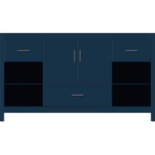 Strasser Woodenwork 58-243 - 60 X 21 X 34.5 Alki Cafe Vanity Slab Lapis Night Sb