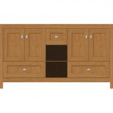 Strasser Woodenwork 50.429 - 60 X 18.5 X 34.5 Alki Cafe Vanity Shaker Nat Cherry Db