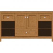 Strasser Woodenwork 50.434 - 60 X 21 X 34.5 Alki Cafe Vanity Shaker Nat Cherry Sb