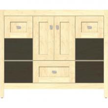 Strasser Woodenwork 50.390 - 42 X 18.5 X 34.5 Alki Cafe Vanity Shaker Nat Maple Sb