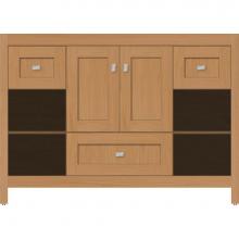 Strasser Woodenwork 50.670 - 48 X 18.5 X 34.5 Alki Cafe Vanity Shaker Nat Oak Sb