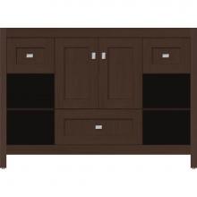 Strasser Woodenwork 55.426 - 48 X 18.5 X 34.5 Alki Cafe Vanity Shaker Choc Oak Sb