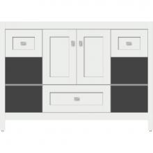 Strasser Woodenwork 55.516 - 48 X 18.5 X 34.5 Alki Cafe Vanity Shaker Powder Grey Sb