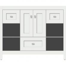 Strasser Woodenwork 55.517 - 42 X 21 X 34.5 Alki Cafe Vanity Shaker Powder Grey Sb