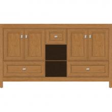 Strasser Woodenwork 55.313 - 60 X 21 X 34.5 Alki Cafe Vanity Deco Miter Nat Cherry Db