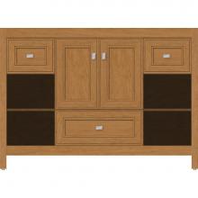 Strasser Woodenwork 55.298 - 48 X 18.5 X 34.5 Alki Cafe Vanity Deco Miter Nat Cherry Sb