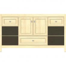 Strasser Woodenwork 55.332 - 60 X 18.5 X 34.5 Alki Cafe Vanity Deco Miter Nat Maple Sb