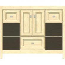 Strasser Woodenwork 55.307 - 42 X 21 X 34.5 Alki Cafe Vanity Deco Miter Nat Maple Sb
