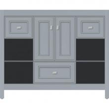 Strasser Woodenwork 55.366 - 42 X 21 X 34.5 Alki Cafe Vanity Deco Miter Silver Oak Sb