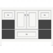 Strasser Woodenwork 55.339 - 48 X 21 X 34.5 Alki Cafe Vanity Deco Miter Sat White Sb