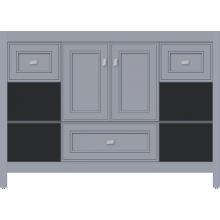 Strasser Woodenwork 55.506 - 48 X 18.5 X 34.5 Alki Cafe Vanity Deco Miter Sat Silver Sb