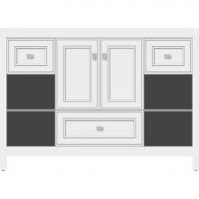 Strasser Woodenwork 55.535 - 48 X 21 X 34.5 Alki Cafe Vanity Deco Miter Powder Grey Sb