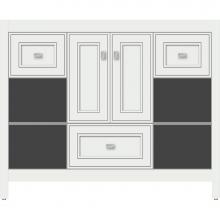 Strasser Woodenwork 55.538 - 42 X 18.5 X 34.5 Alki Cafe Vanity Deco Miter Powder Grey Sb