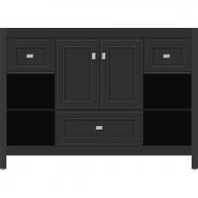 Strasser Woodenwork 55.356 - 48 X 18.5 X 34.5 Alki Cafe Vanity Deco Miter Sat Black Sb