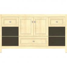 Strasser Woodenwork 55.584 - 60 X 18.5 X 34.5 Alki Cafe Vanity Ogee Miter Nat Maple Sb