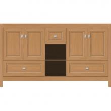 Strasser Woodenwork 55.619 - 60 X 18.5 X 34.5 Alki Cafe Vanity Ogee Miter Nat Oak Db