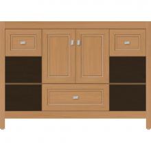 Strasser Woodenwork 55.623 - 48 X 18.5 X 34.5 Alki Cafe Vanity Ogee Miter Nat Oak Sb