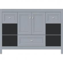 Strasser Woodenwork 55.624 - 48 X 18.5 X 34.5 Alki Cafe Vanity Ogee Miter Silver Oak Sb