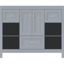 Strasser Woodenwork 55.618 - 42 X 21 X 34.5 Alki Cafe Vanity Ogee Miter Silver Oak Sb