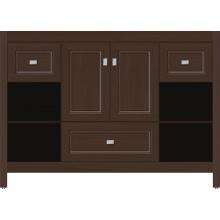 Strasser Woodenwork 55.657 - 48 X 21 X 34.5 Alki Cafe Vanity Ogee Miter Choc Oak Sb