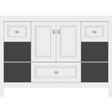 Strasser Woodenwork 55.688 - 48 X 18.5 X 34.5 Alki Cafe Vanity Ogee Miter Powder Grey Sb