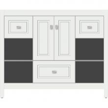 Strasser Woodenwork 55.690 - 42 X 18.5 X 34.5 Alki Cafe Vanity Ogee Miter Powder Grey Sb