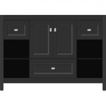 Strasser Woodenwork 55.608 - 48 X 18.5 X 34.5 Alki Cafe Vanity Ogee Miter Sat Black Sb