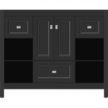 Strasser Woodenwork 55.610 - 42 X 18.5 X 34.5 Alki Cafe Vanity Ogee Miter Sat Black Sb