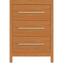 Strasser Woodenwork 55.727 - 24 X 18.5 X 34.5 Belltown Vanity Slab Nat Cherry 3 Drw