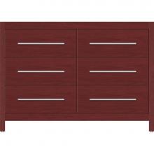 Strasser Woodenwork 56-988 - 48 X 18.5 X 34.5 Belltown Vanity Slab Dk Cherry 6 Drw