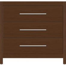Strasser Woodenwork 55.822 - 36 X 18.5 X 34.5 Belltown Vanity Slab Pecan Cherry 3 Drw