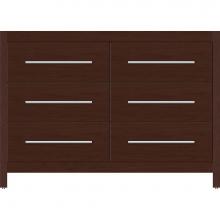 Strasser Woodenwork 56-976 - 48 X 21 X 34.5 Belltown Vanity Slab Choc Cherry 6 Drw