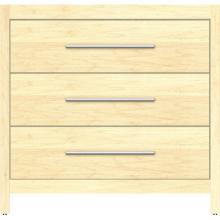 Strasser Woodenwork 50.812 - 36 X 18.5 X 34.5 Belltown Vanity Slab Nat Maple 3 Drw