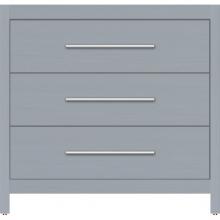 Strasser Woodenwork 50.814 - 36 X 18.5 X 34.5 Belltown Vanity Slab Silver Oak 3 Drw