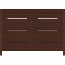 Strasser Woodenwork 56-995 - 48 X 18.5 X 34.5 Belltown Vanity Slab Choc Oak 6 Drw