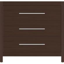Strasser Woodenwork 55.846 - 36 X 18.5 X 34.5 Belltown Vanity Slab Choc Oak 3 Drw