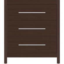 Strasser Woodenwork 55.847 - 30 X 21 X 34.5 Belltown Vanity Slab Choc Oak 3 Drw