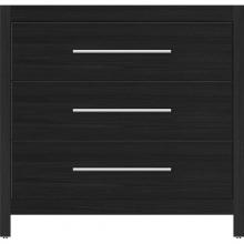 Strasser Woodenwork 55.870 - 36 X 18.5 X 34.5 Belltown Vanity Slab Midnight Oak 3 Drw