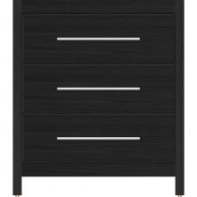 Strasser Woodenwork 55.872 - 30 X 18.5 X 34.5 Belltown Vanity Slab Midnight Oak 3 Drw