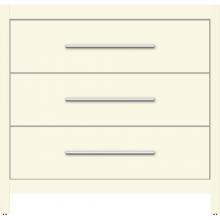 Strasser Woodenwork 50.816 - 36 X 18.5 X 34.5 Belltown Vanity Slab Sat Biscuit 3 Drw