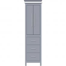 Strasser Woodenwork 55.899 - 19.5 X 21 X 70 Belltown Linen Slab Sat Silver