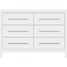 Strasser Woodenwork 58-001 - 48 X 18.5 X 34.5 Belltown Vanity Slab Powder Grey 6 Drw