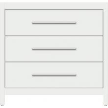 Strasser Woodenwork 55.917 - 36 X 21 X 34.5 Belltown Vanity Slab Powder Grey 3 Drw